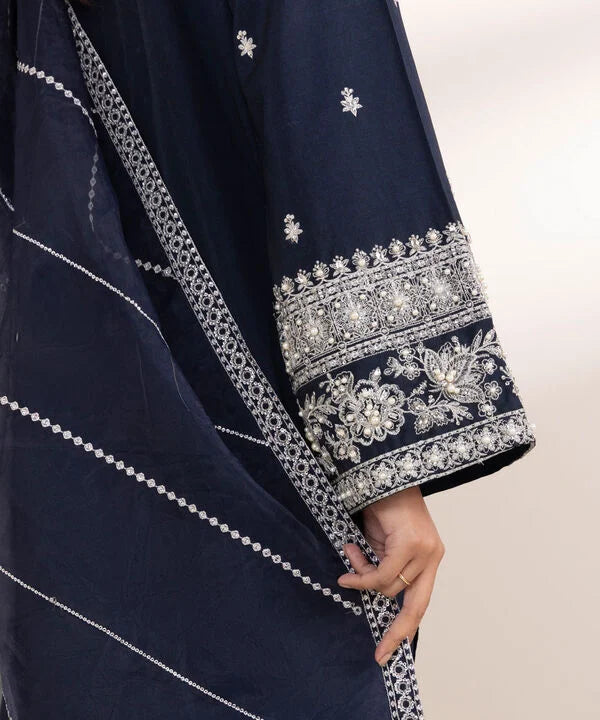 Embroidered Raw Silk Suit