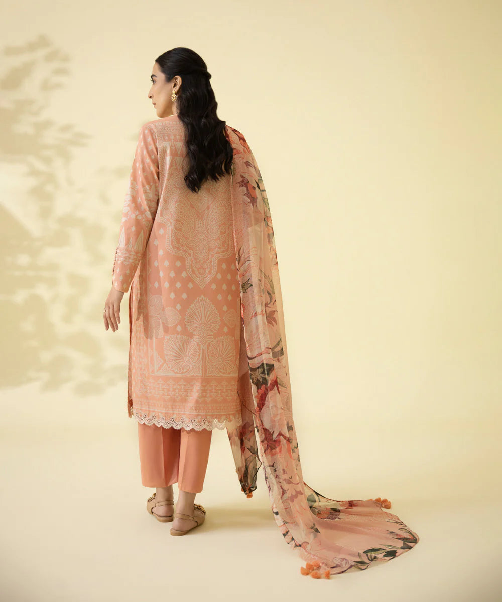 Coral Printed Suit