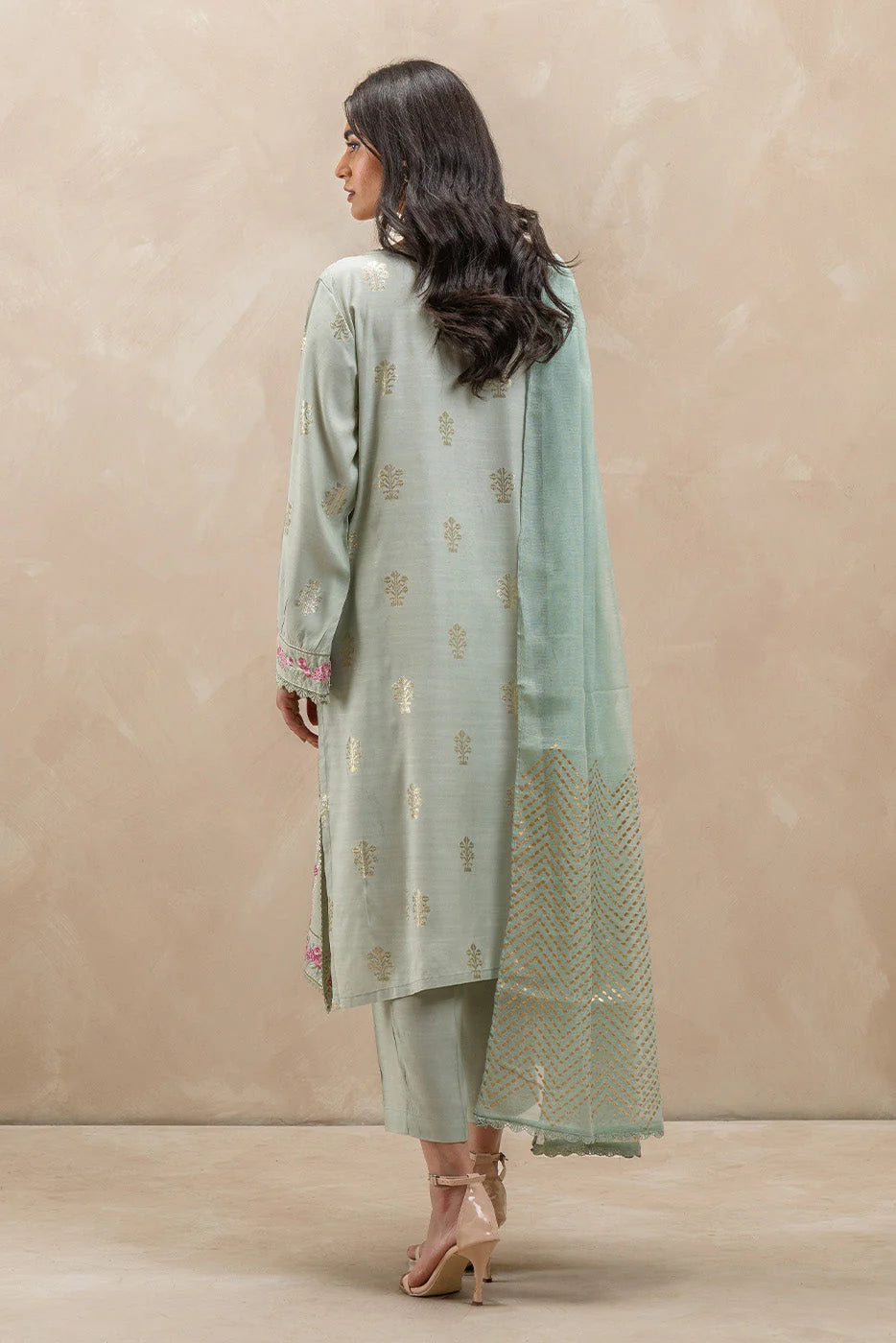 Embroidered Jacquard Suit