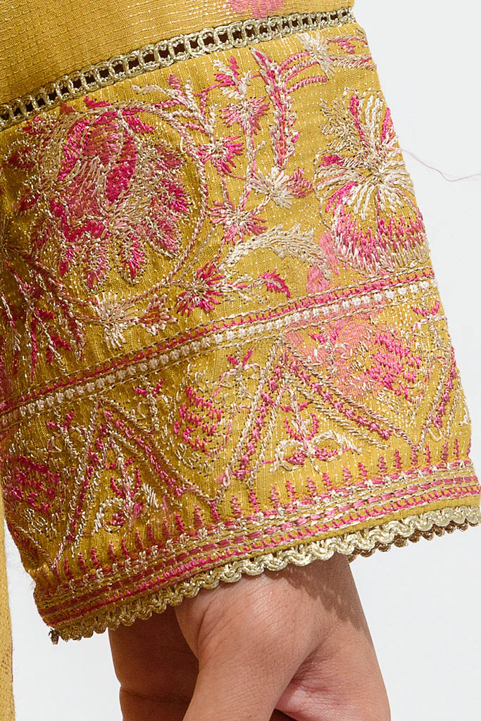 Embroidered Cotton Jacquard Suit