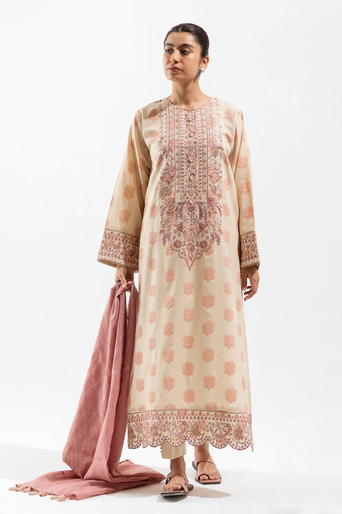 Embroidered Cotton Jacquard Suit