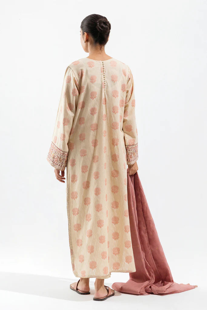 Embroidered Cotton Jacquard Suit