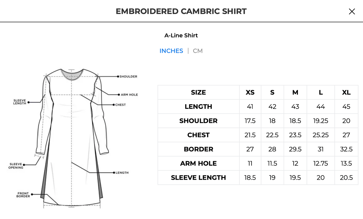 Embroidered Cambric Suit