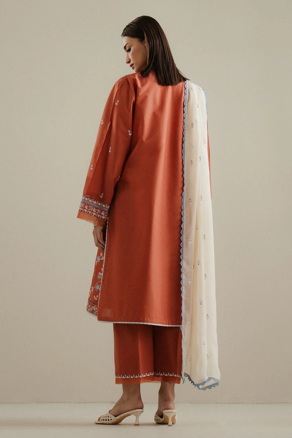 Embroidered Cambric Suit