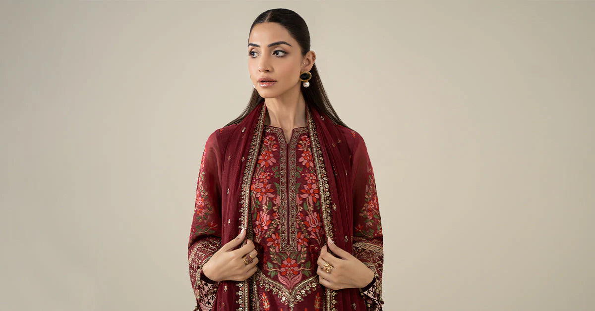 Embroidered Jacquard Suit
