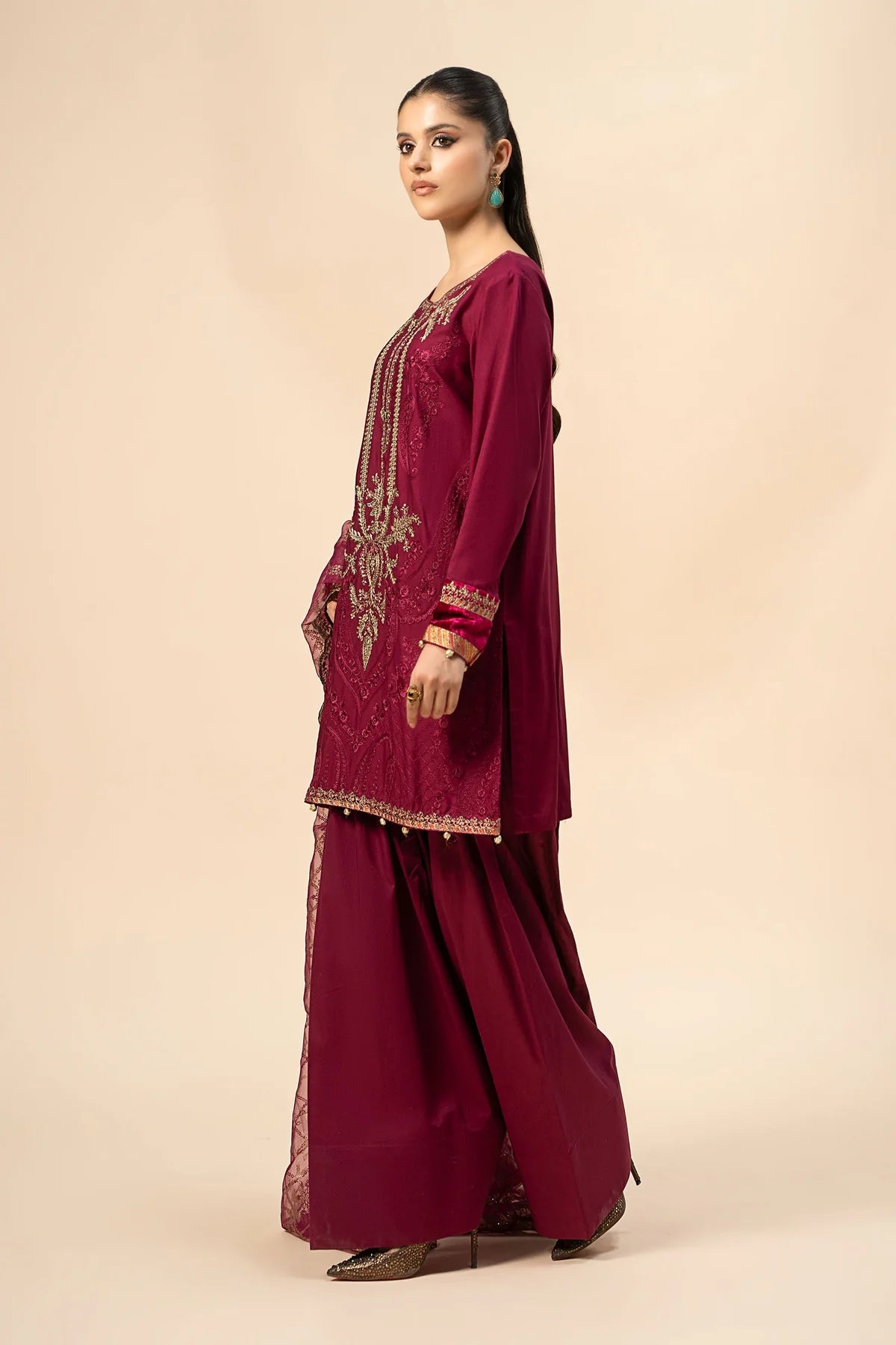 Embroidered Linen Suit