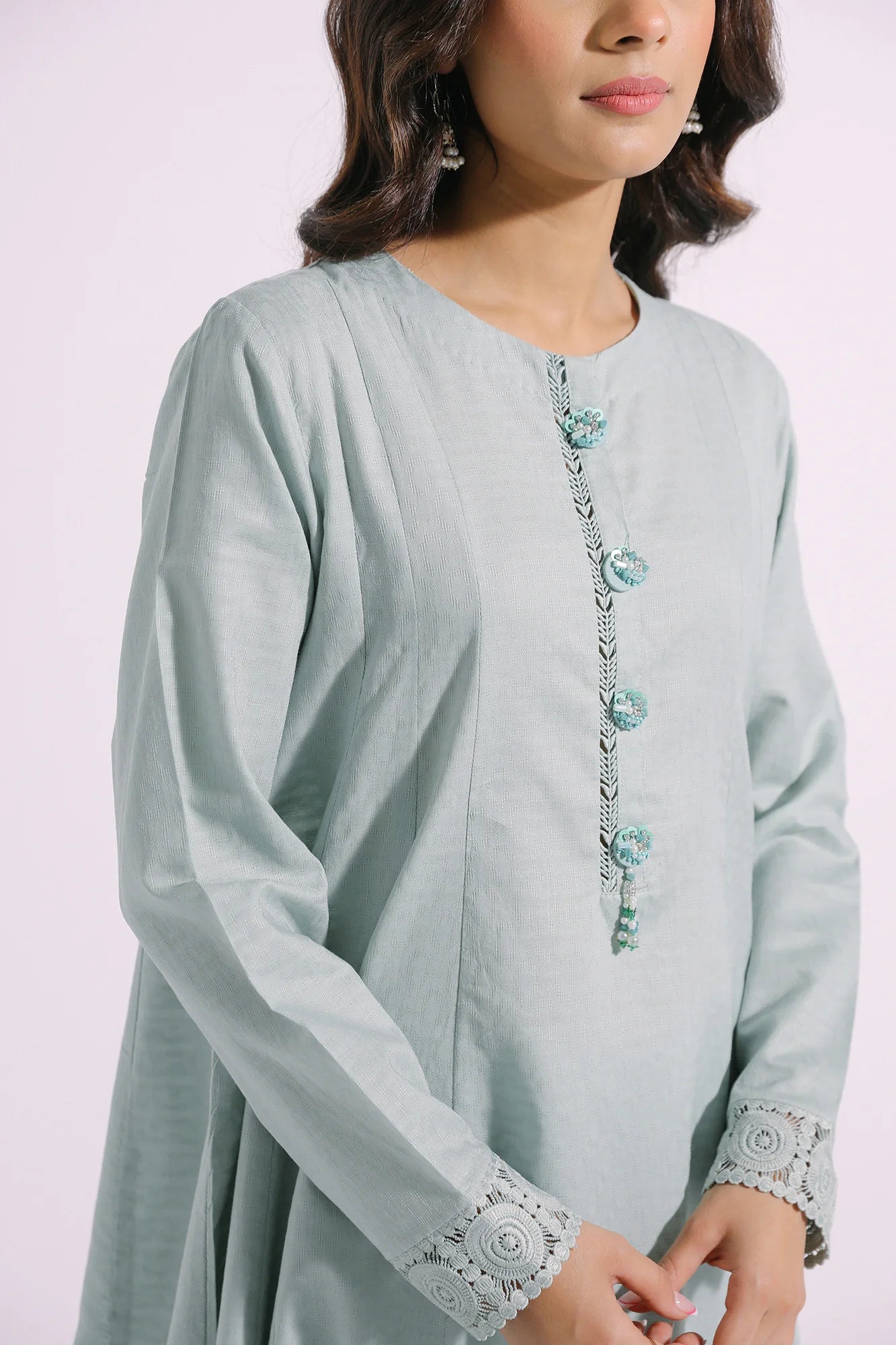 Blue lawn frock
