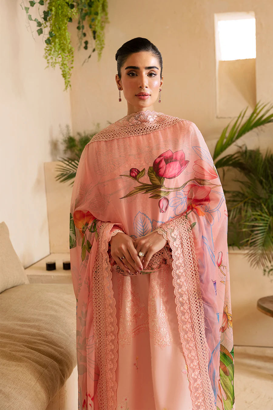 Light Pink Cambric Cotton Suit