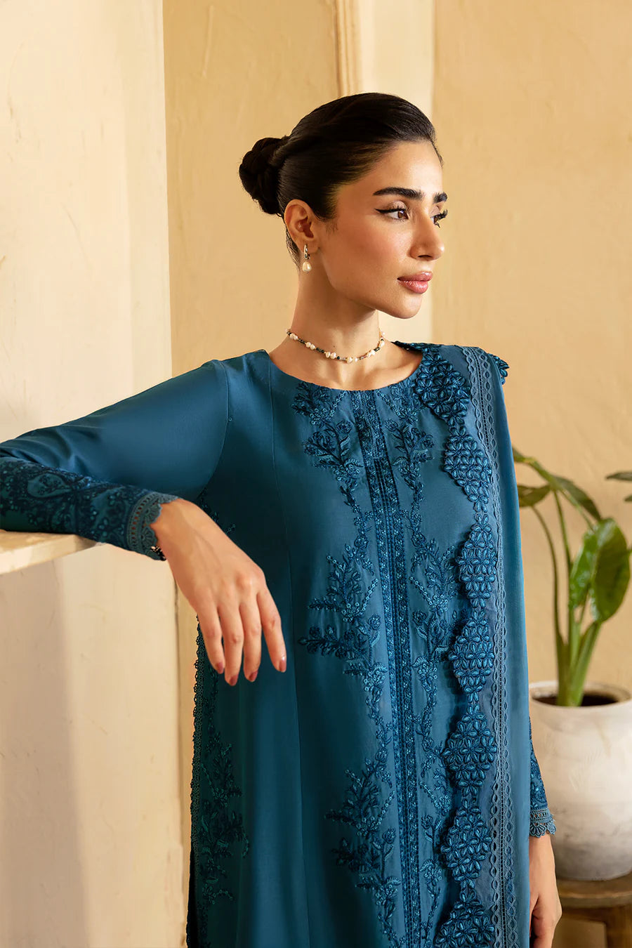 Marine Blue Cambric Cotton Suit