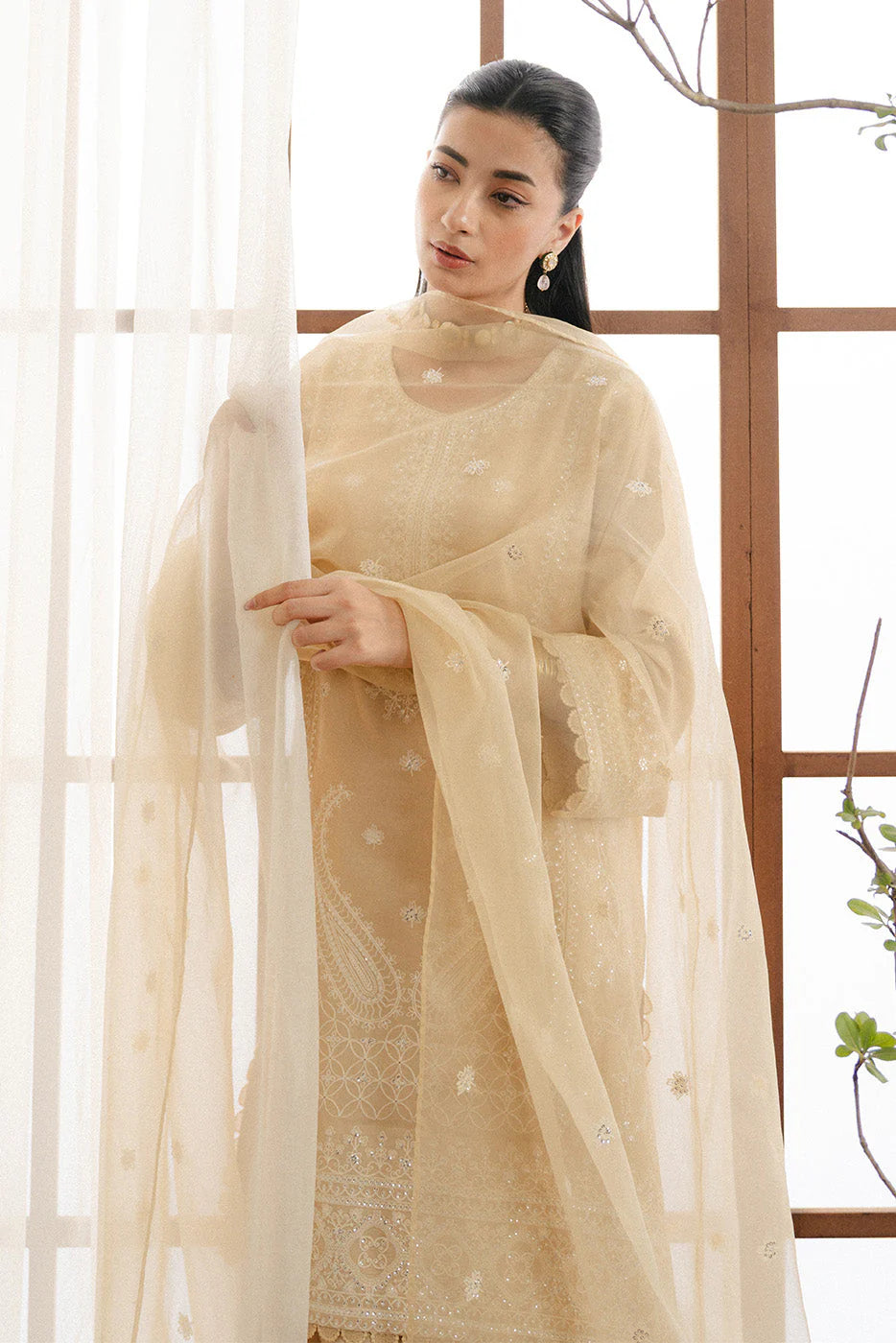 Embroidered Raw Silk Suit