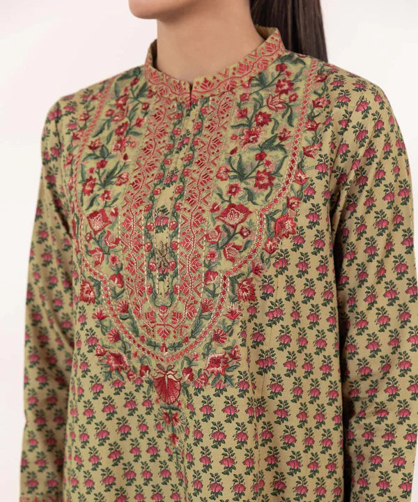 Embroidered Cambric Suit