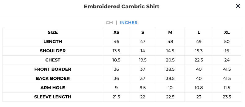 Embroidered Cambric Suit