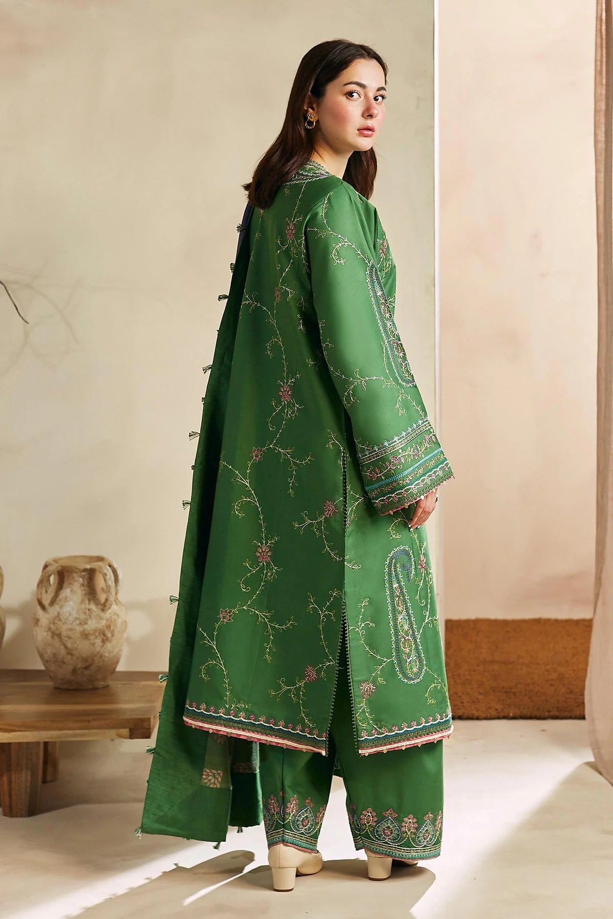 Embroidered Linen Suit