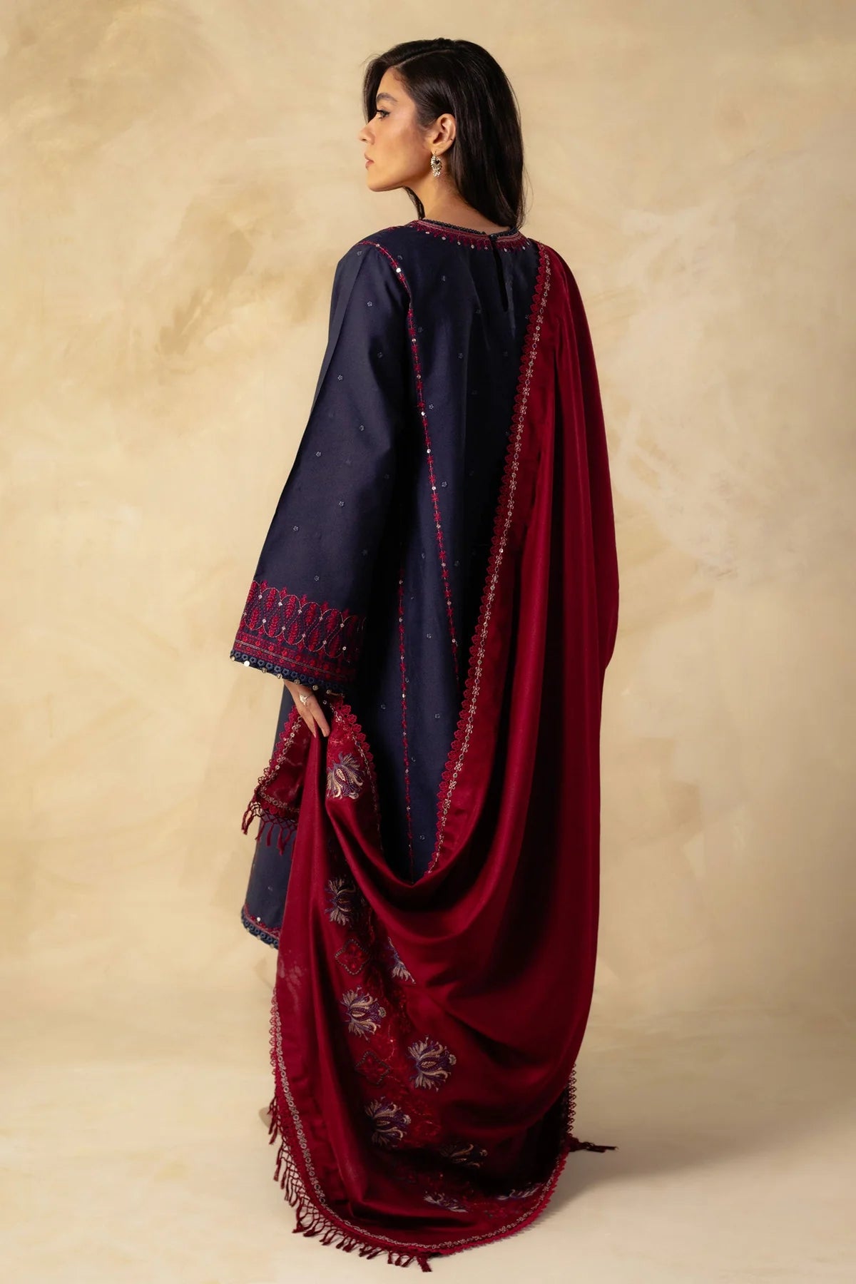 Embroidered Linen Suit