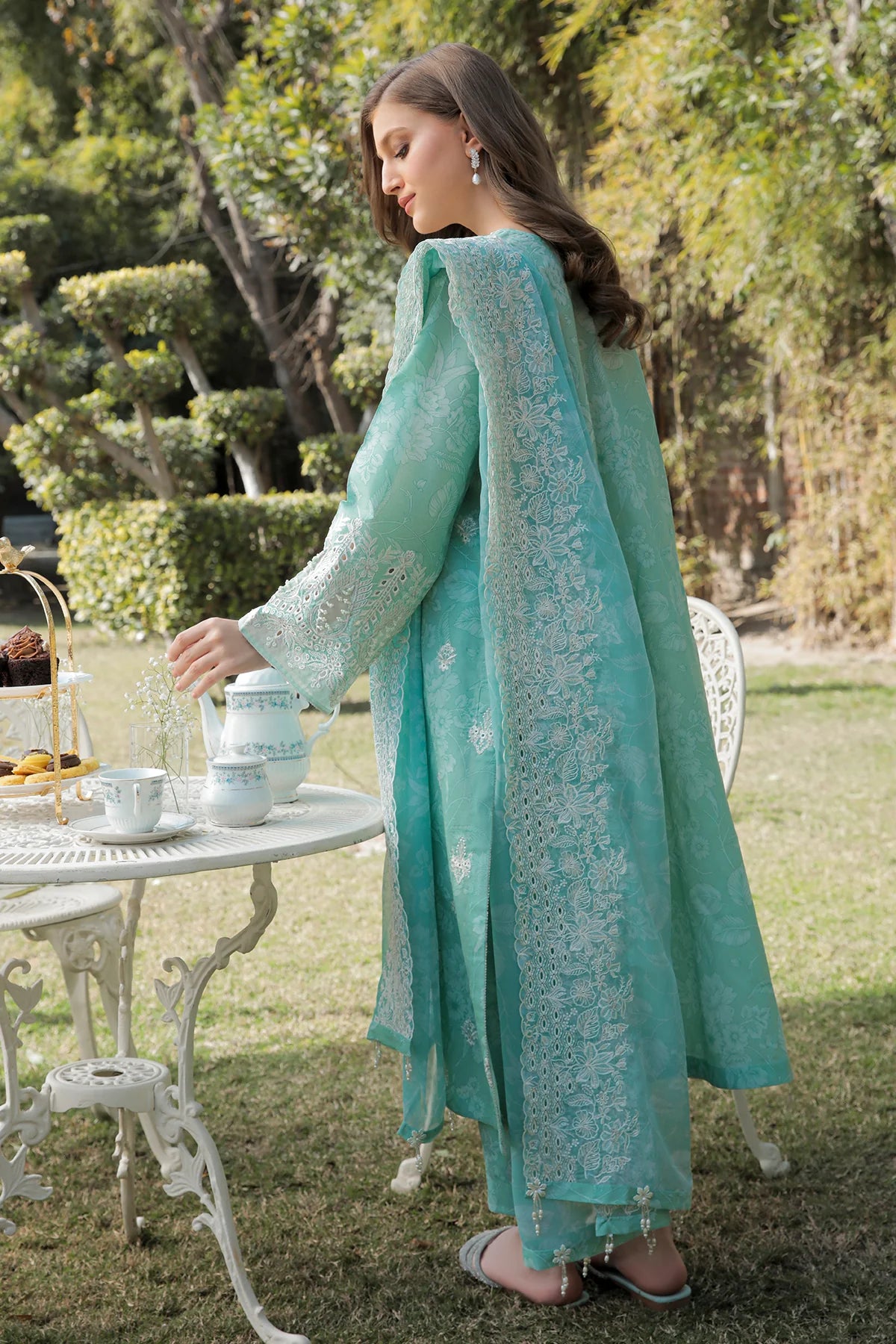 Blue Embroidered Lawn Suit