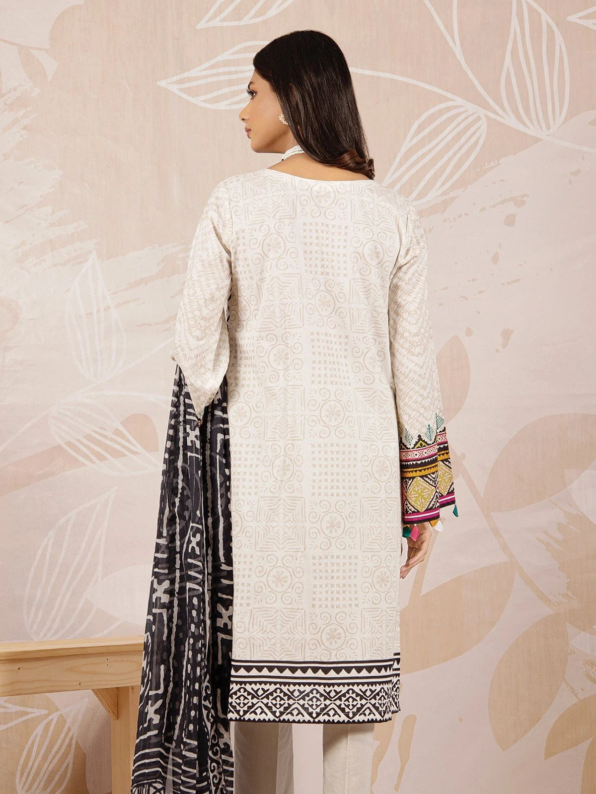 Off White Embroidered Lawn Suit