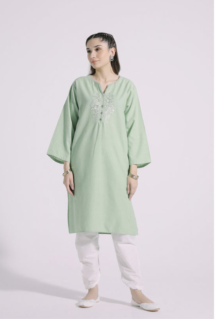 Embroidered Cotton Shirt with Dupatta