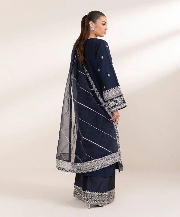 Embroidered Raw Silk Suit