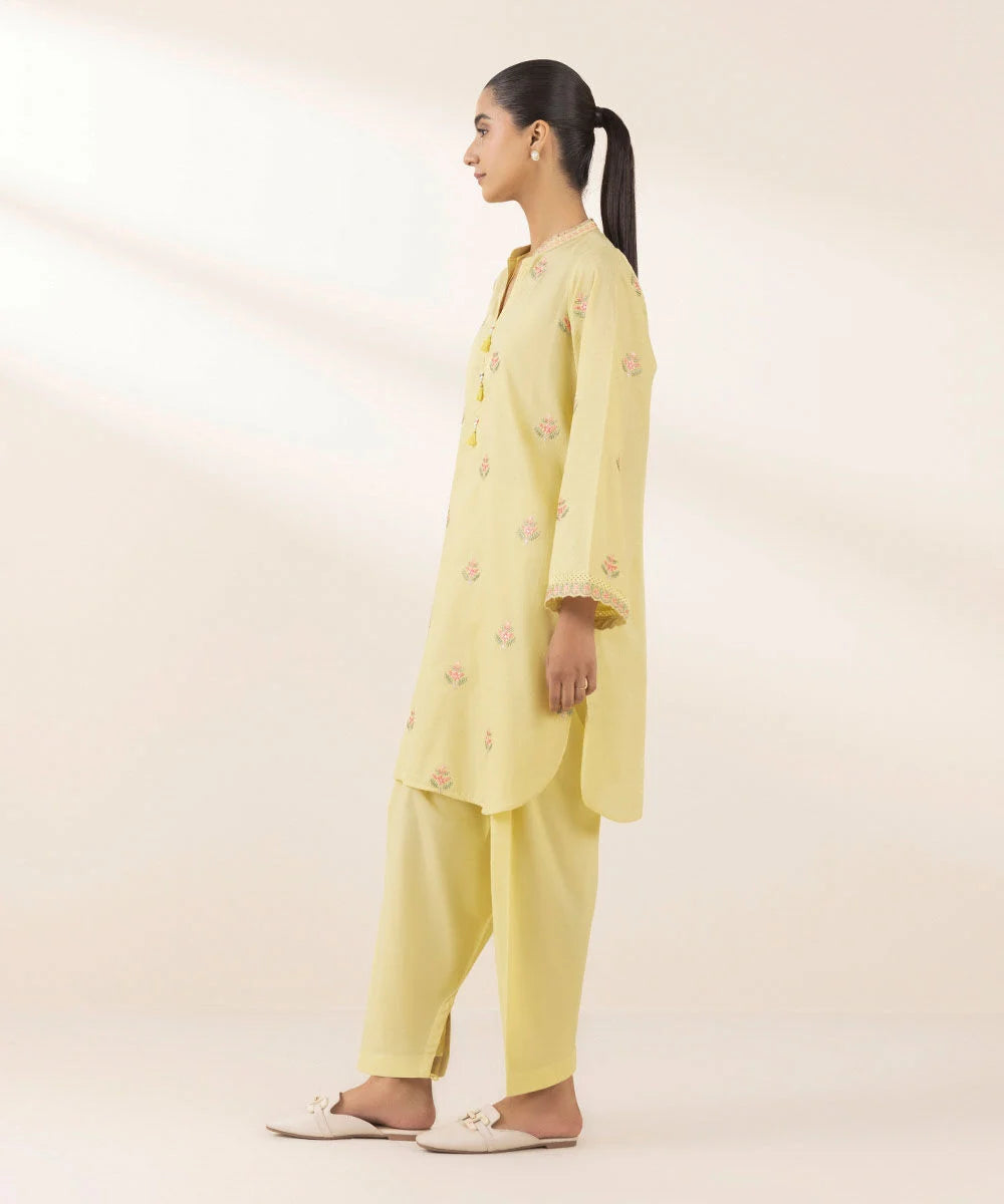 Embroidered Dobby Suit