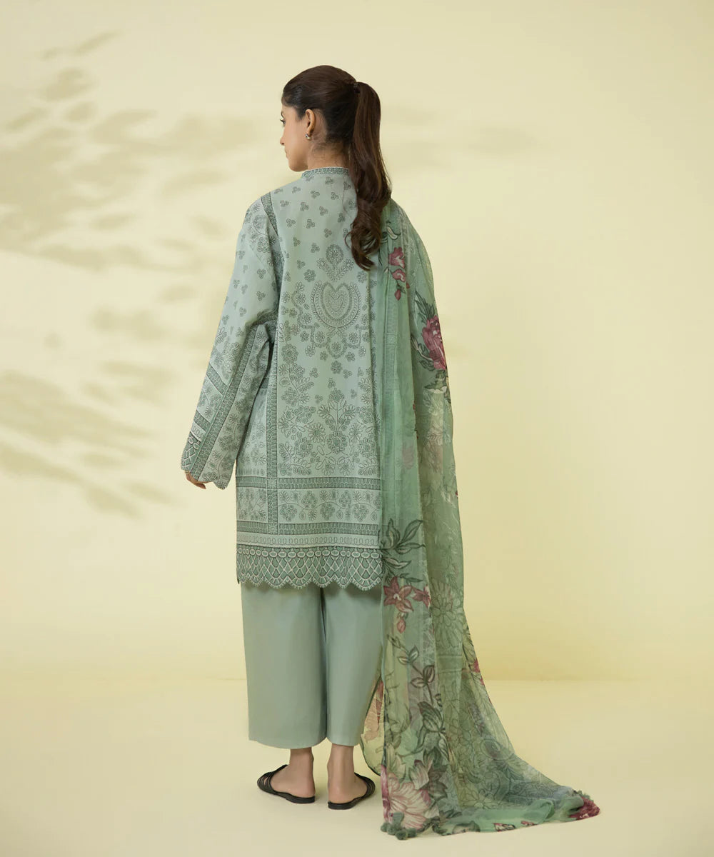 Light Green Printed Lawn Suit