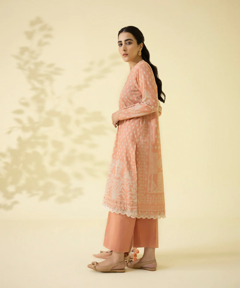 Coral Printed Suit