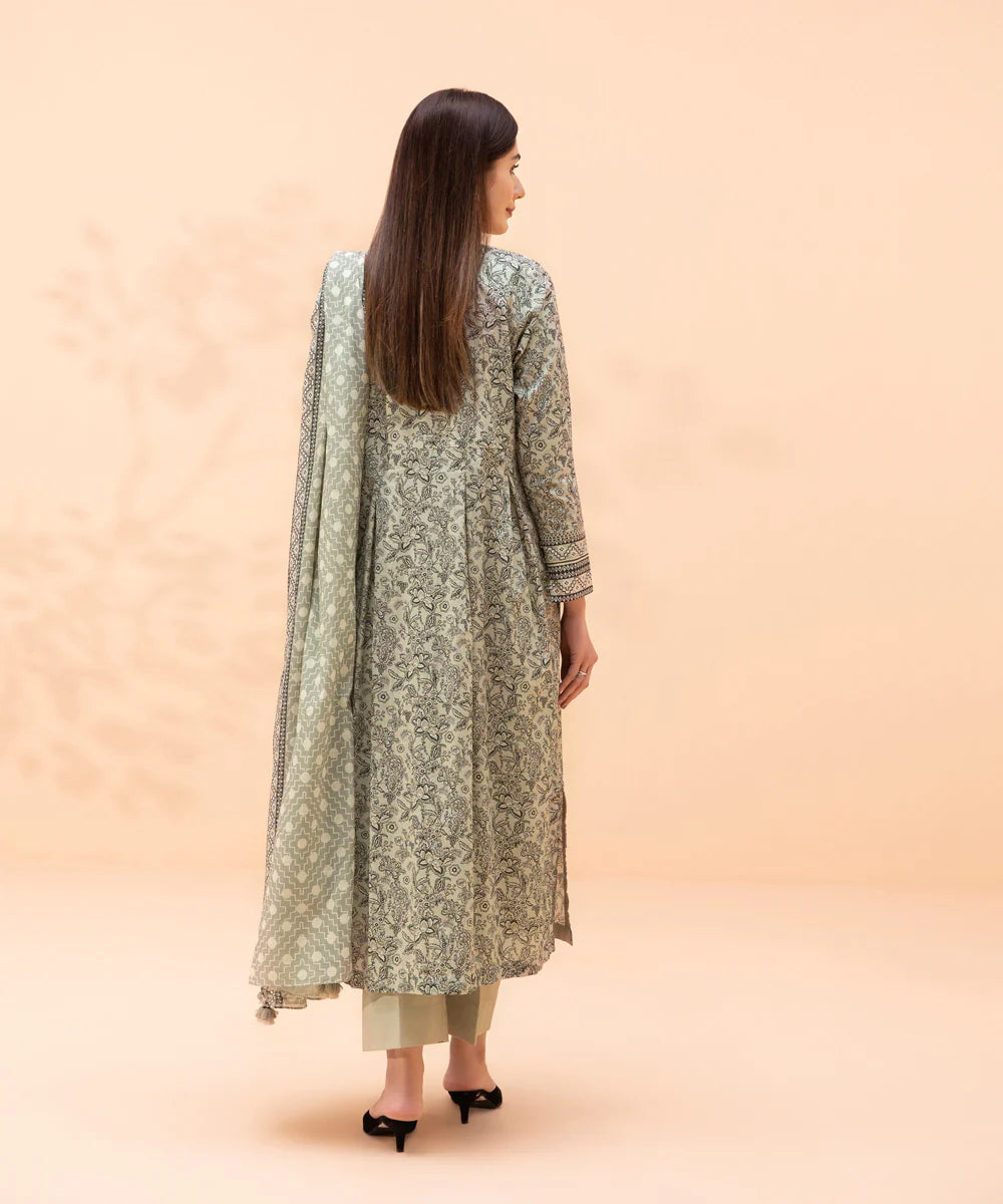 Ivory Printed Lawn Suit