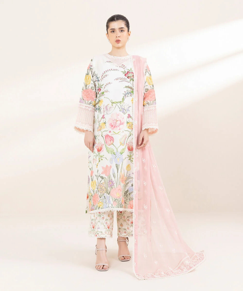 Embroidered Chiffon Dupatta