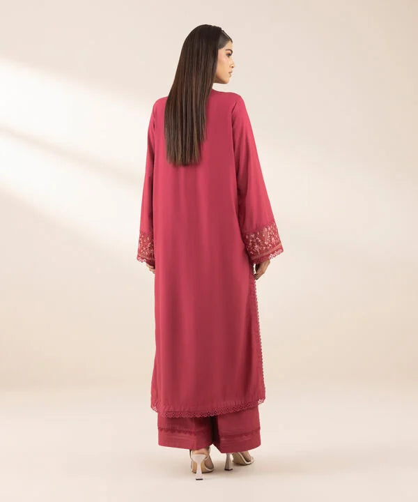 Embroidered Cotton Viscose Suit