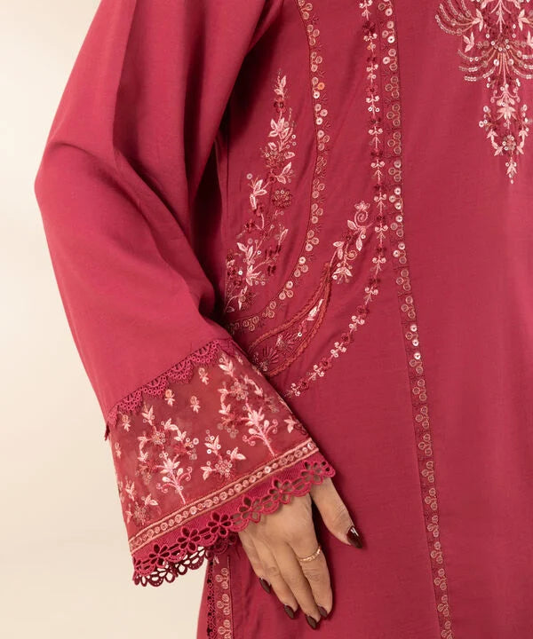 Embroidered Cotton Viscose Suit