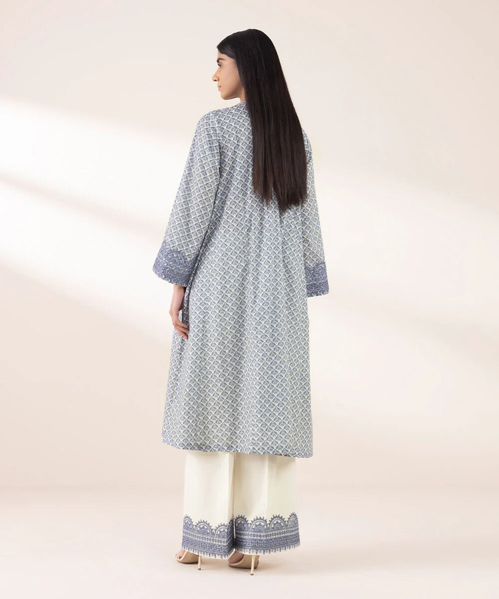 Blue Embroidered Lawn Suit