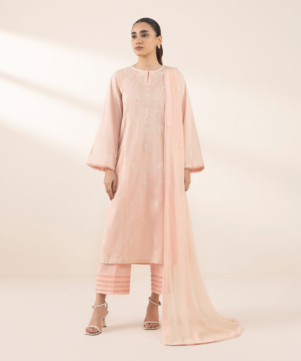 Embroidered Chiffon Dupatta