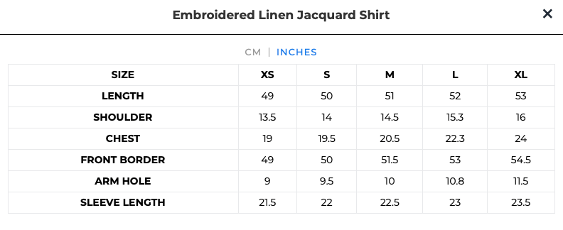 Embroidered Linen Jacquard Shirt