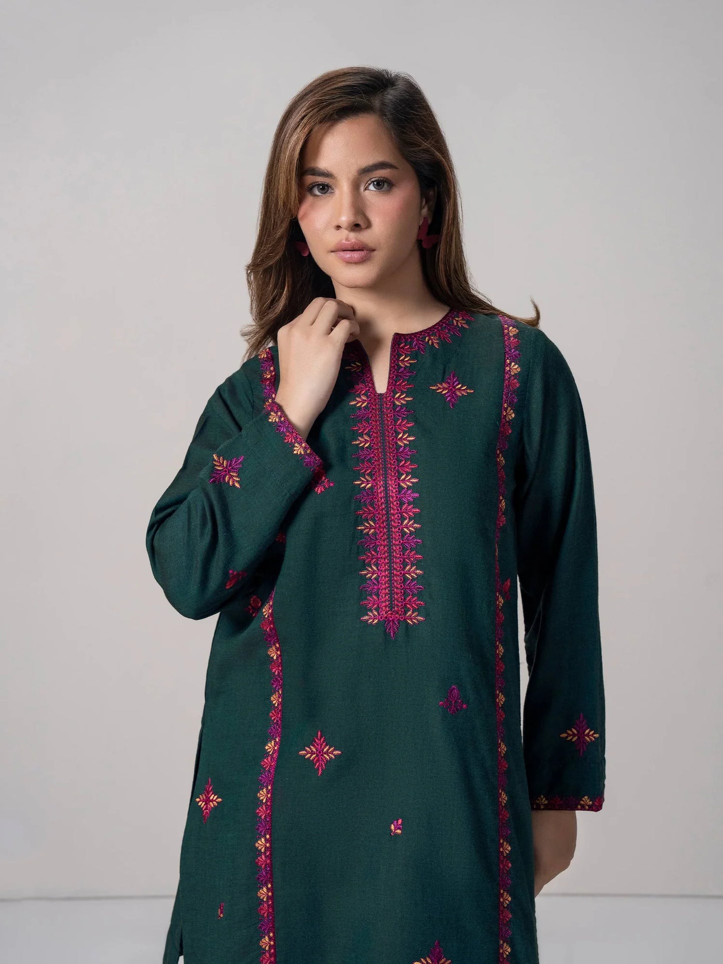 Embroidered Yarn Dyed Suit