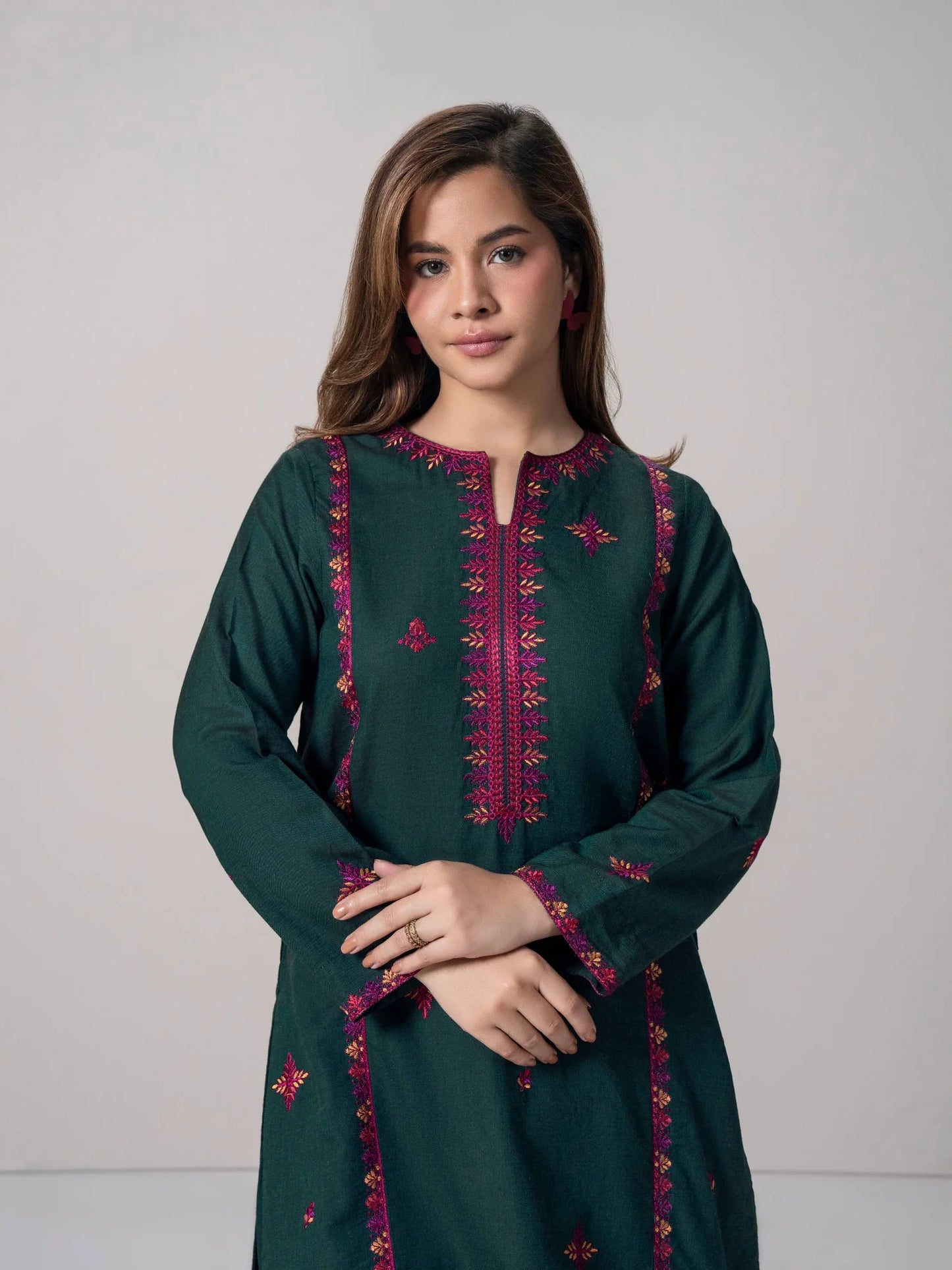 Embroidered Yarn Dyed Suit