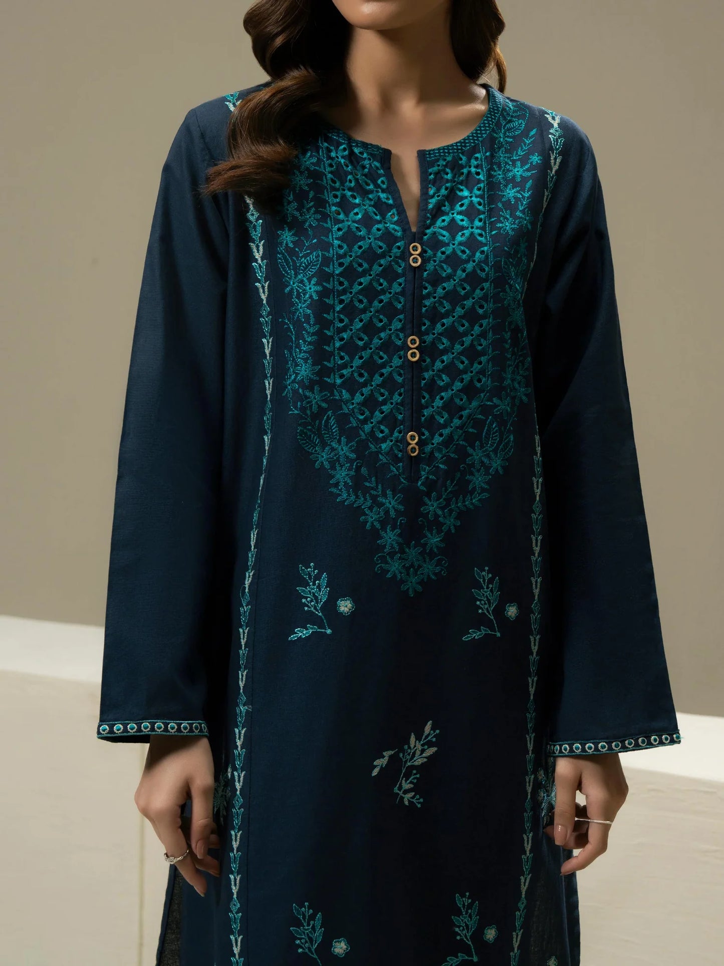 Embroidered Khaddar Suit