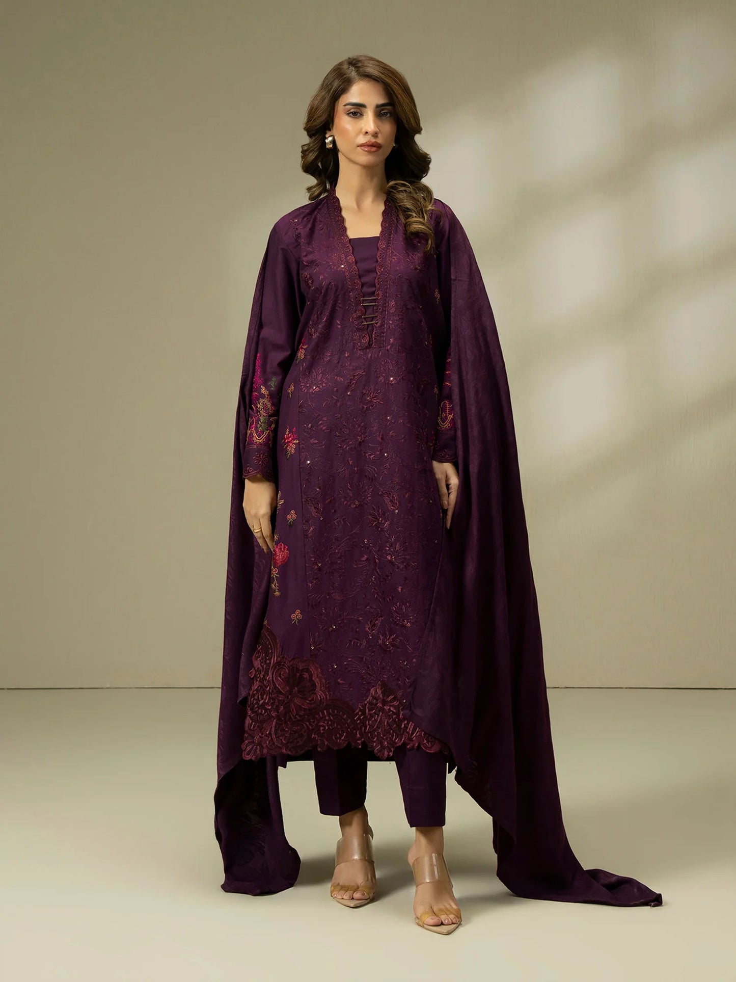 Embroidered Khaddar Suit