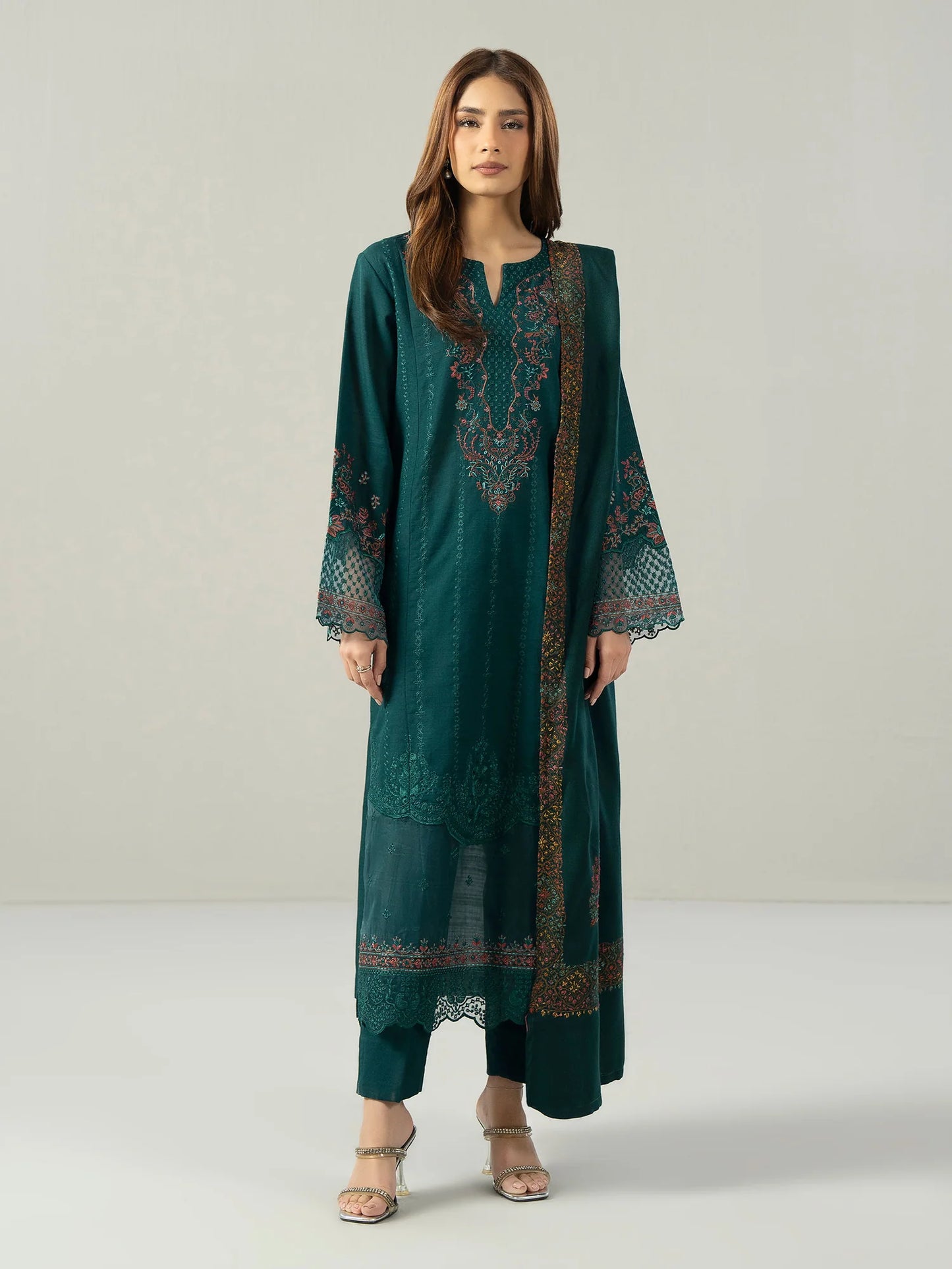 Embroidered Khaddar Suit