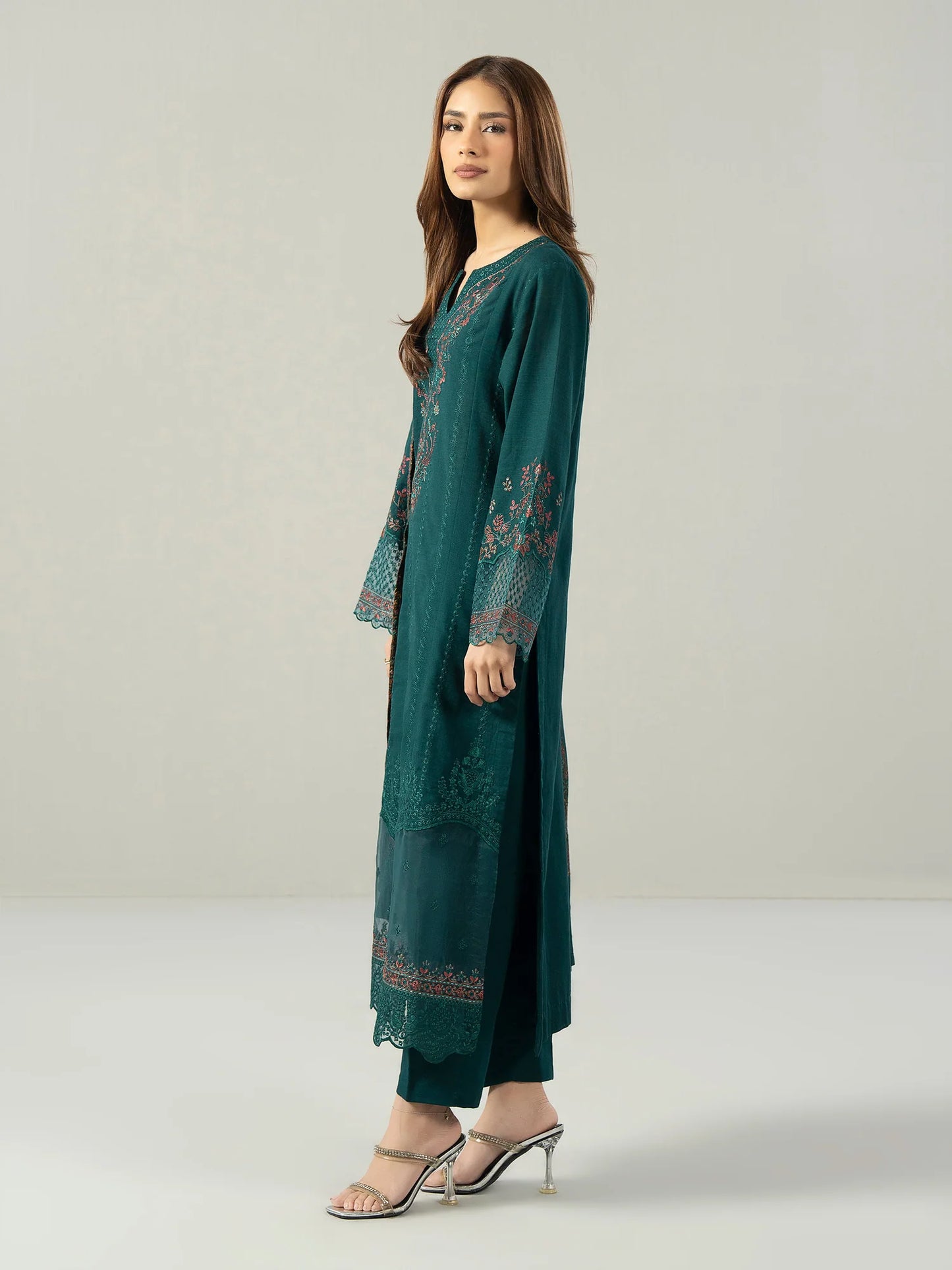 Embroidered Khaddar Suit