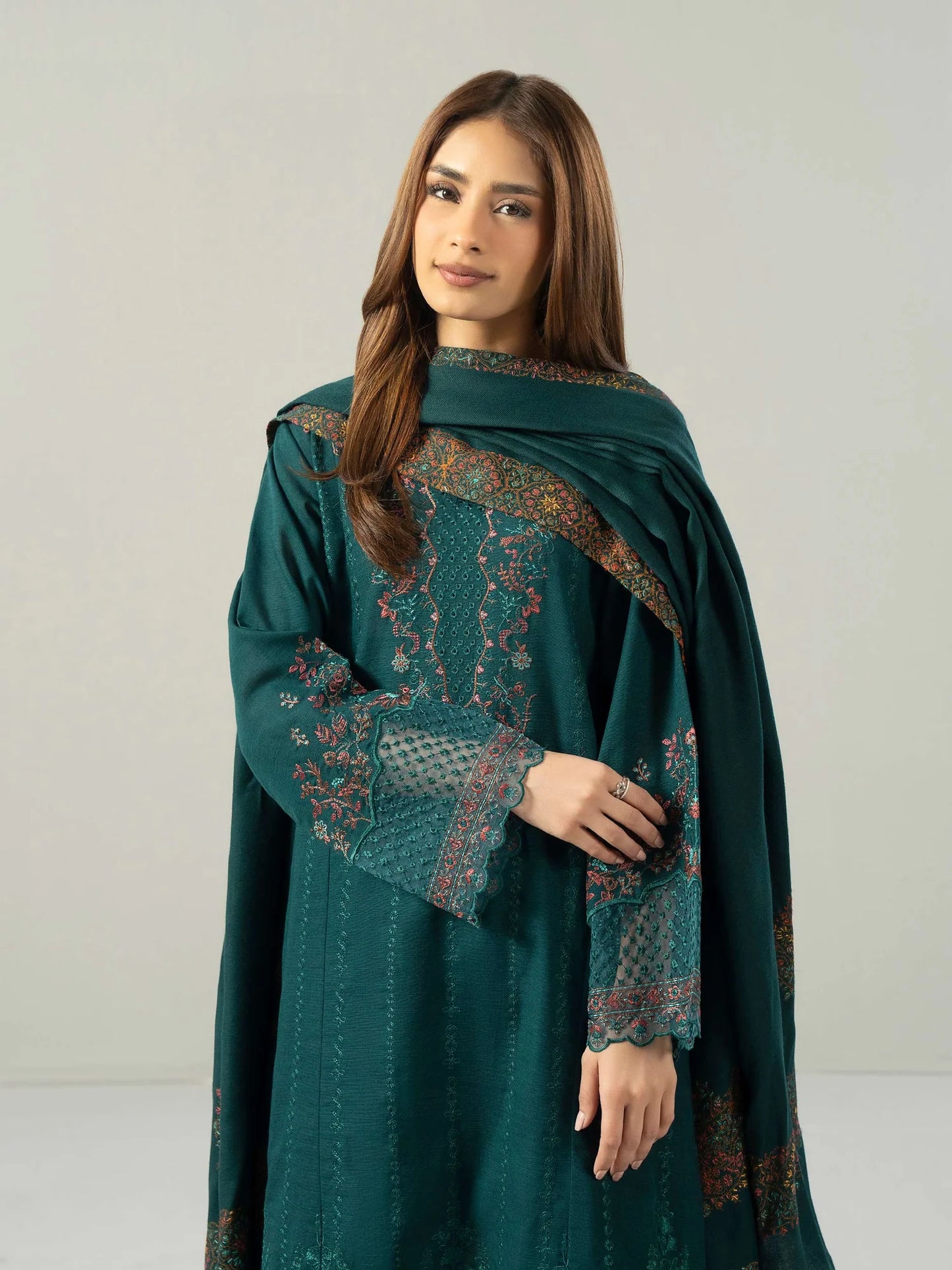 Embroidered Khaddar Suit