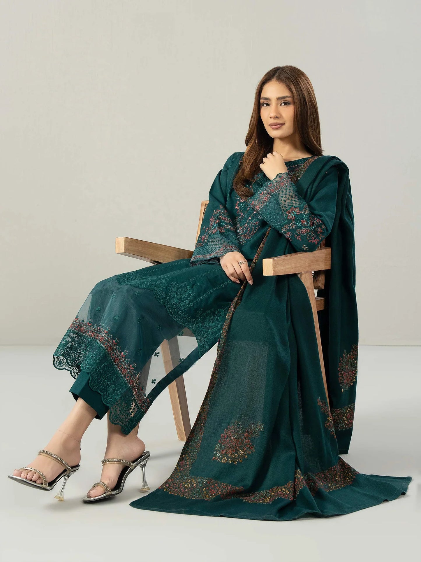 Embroidered Khaddar Suit