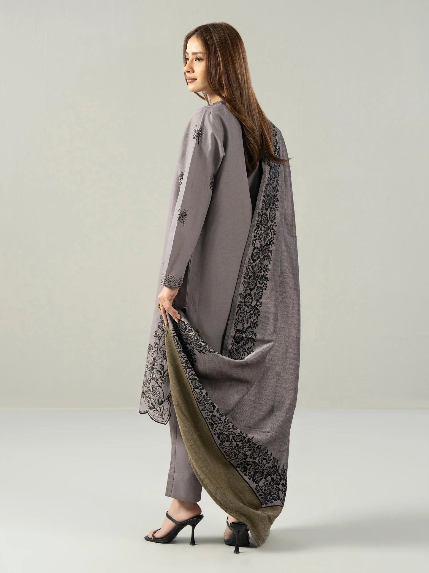 Embroidered Khaddar Suit