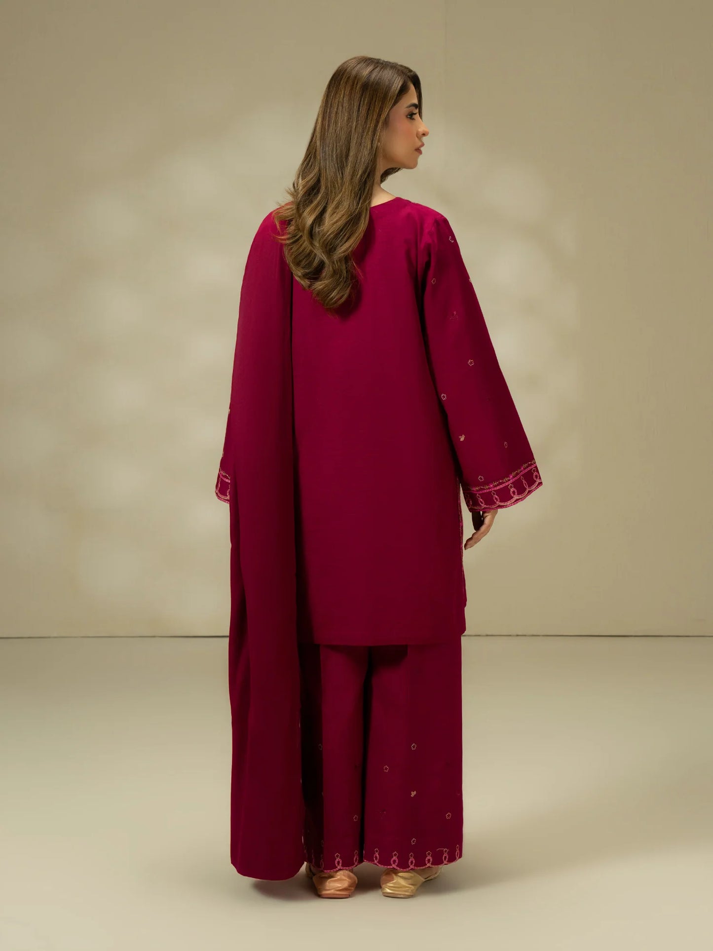 Embroidered Khaddar Suit