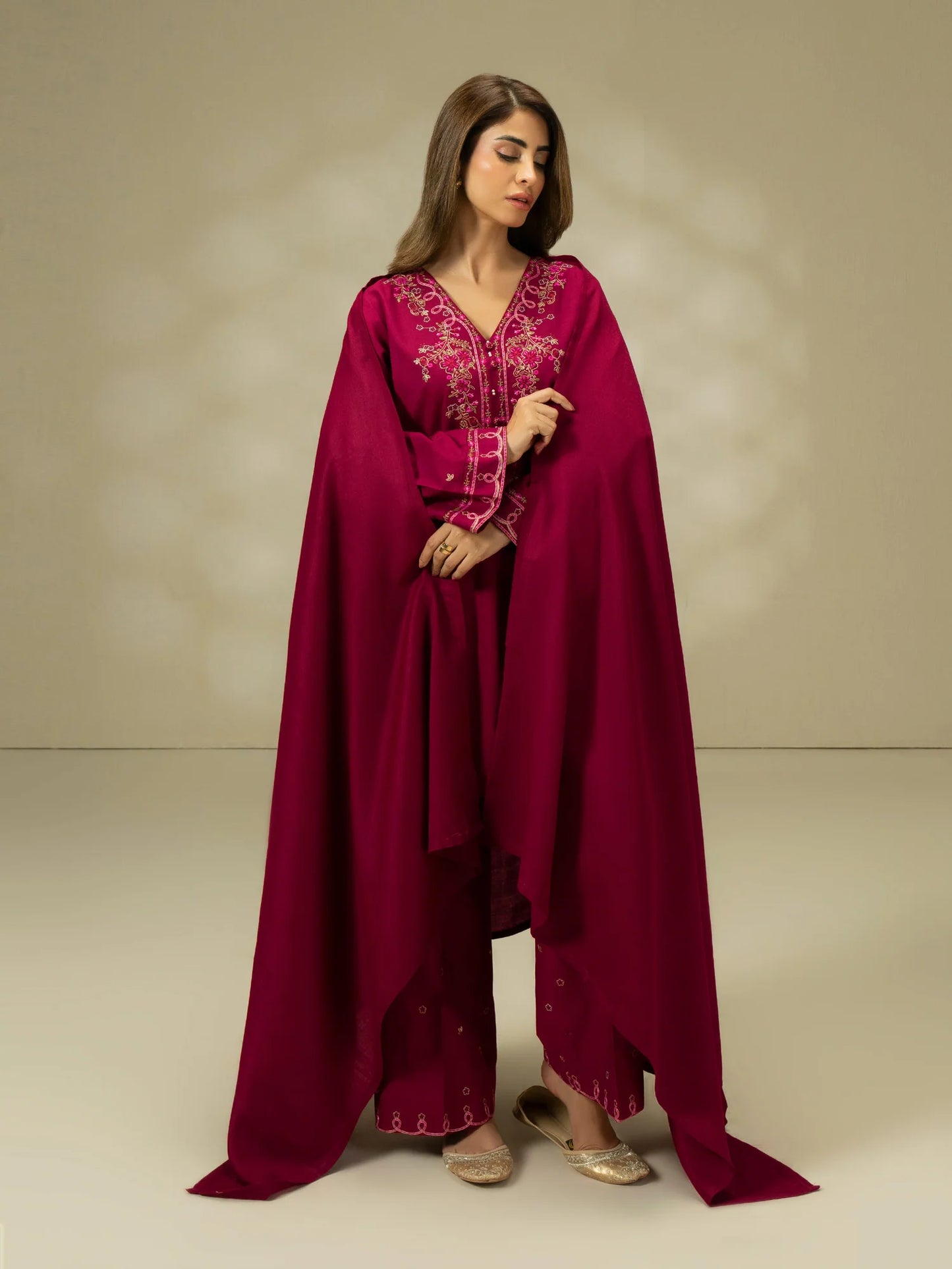 Embroidered Khaddar Suit