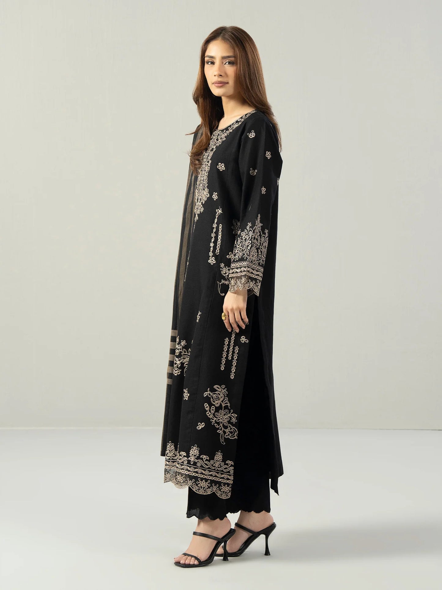 Embroidered Khaddar Suit