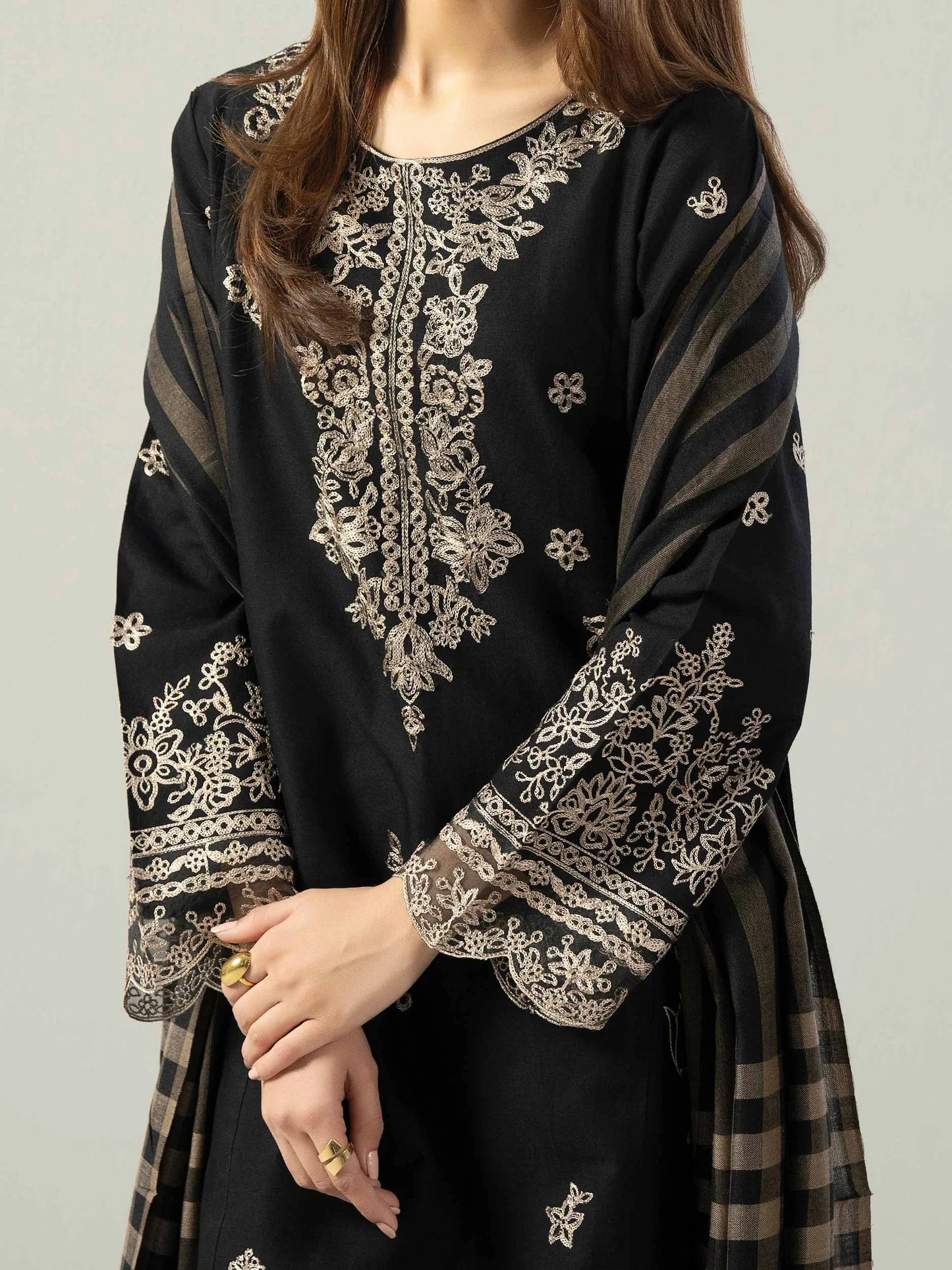 Embroidered Khaddar Suit