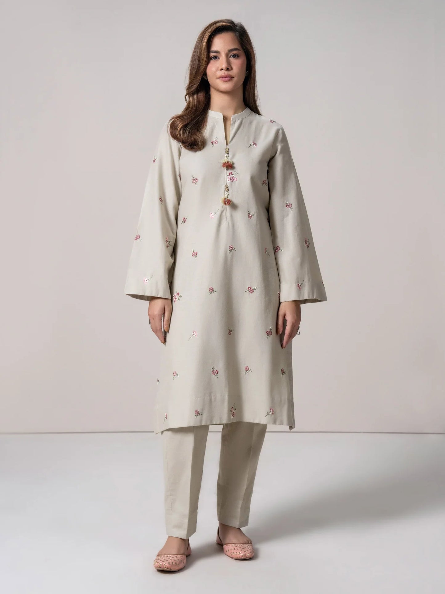 Embroidered Khaddar Suit