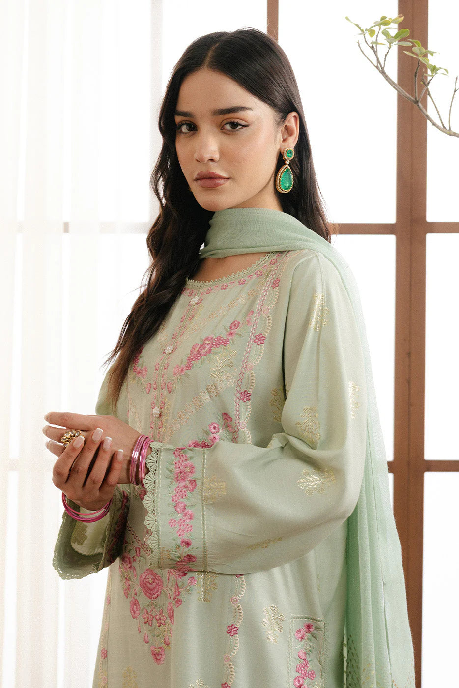 Embroidered Jacquard Suit