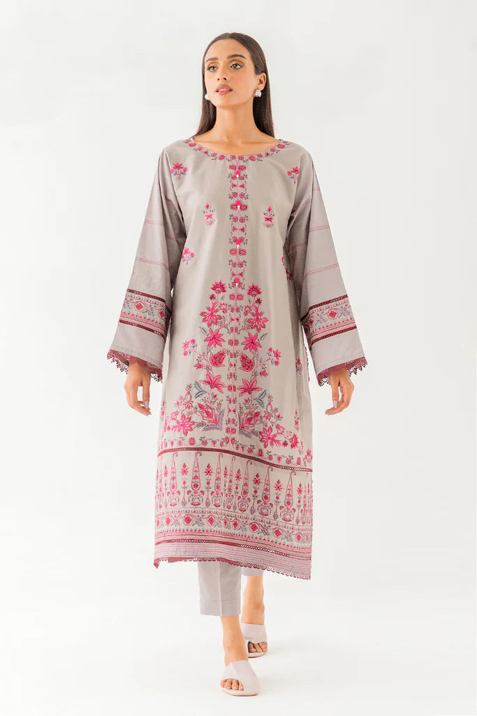Arctic Spring Embroidered Cambric Suit