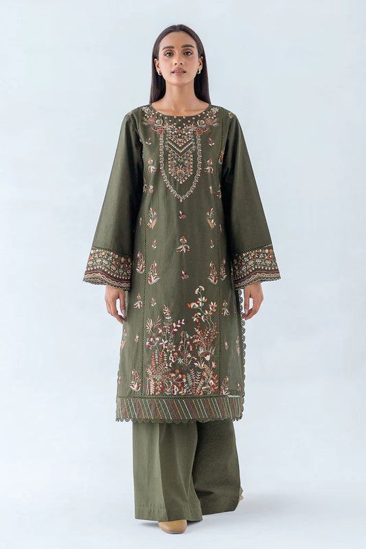 Forest Haze Embroidered Cambric Suit