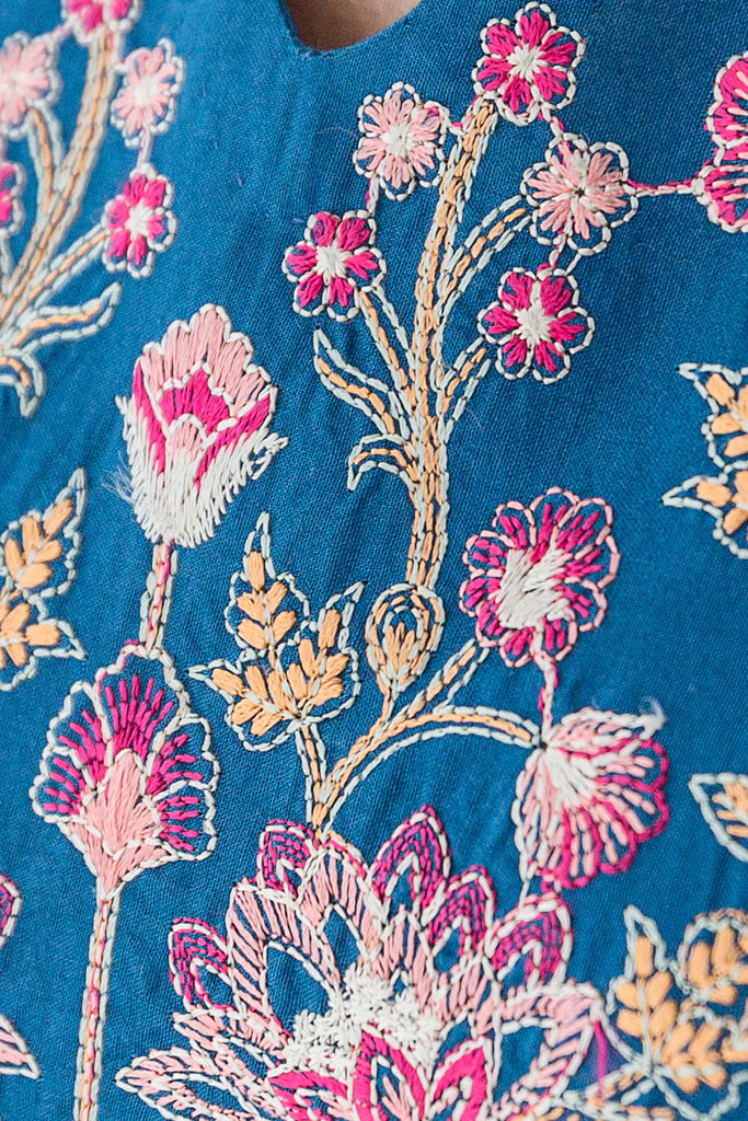 Sapphire Muse Embroidered Cambric Suit
